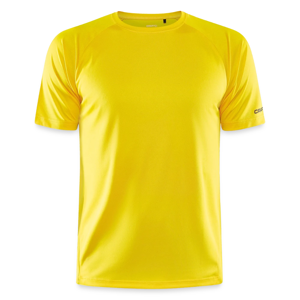 CRAFT Core Unify Trainings-T-Shirt Vorderseite mit Rundhalsausschnitt und geschwungenen Seitennähten