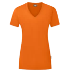 JAKO Frauen T-Shirt Organic Vorderansicht mit V-Ausschnitt