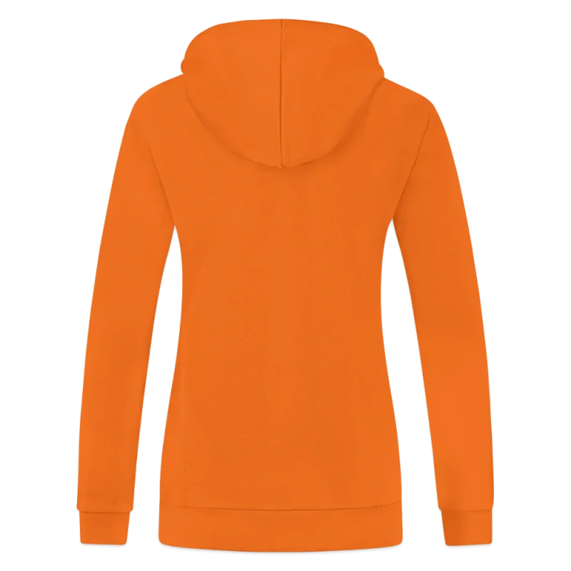 Rückansicht der Bio-Sweatjacke mit ungestörter Druckfläche