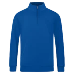 JAKO Zip Top Organic Vorderansicht mit Stehkragen und durchgehendem Reissverschluss
