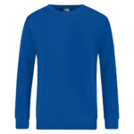 JAKO Sweatshirt Organic Frontansicht mit Rundhals-Rippkragen