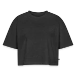 Frauen Oversized Cropped T-Shirt Vorderansicht in Bio-Baumwolle