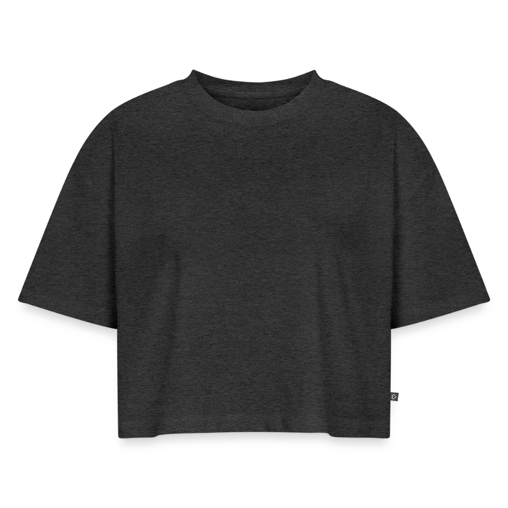 Frauen Oversized Cropped T-Shirt Vorderansicht in Bio-Baumwolle
