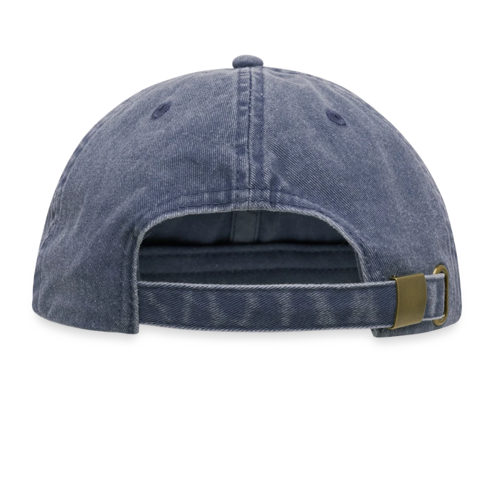 Rückseite der Vintage Dad Cap mit verstellbarer Messingeffekt-Schnalle aus Baumwollstoff