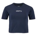 CRAFT Rush 2.0 Crop T-Shirt für Frauen Vorderansicht mit Druckfläche