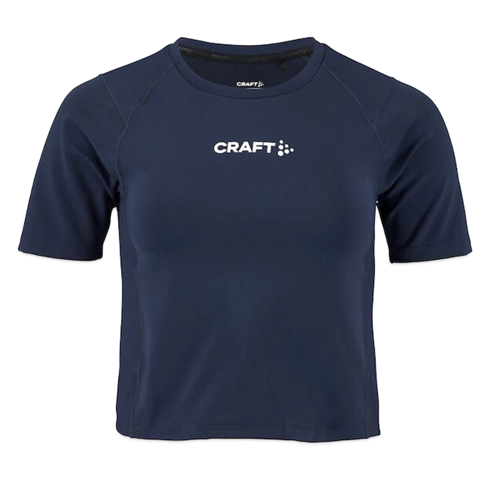 CRAFT Rush 2.0 Crop T-Shirt für Frauen Vorderansicht mit Druckfläche