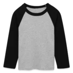 Frauen Cropped Baseball T-Shirt mit weissem Vorderteil und 3/4 Raglan-Ärmeln in Kontrastfarbe