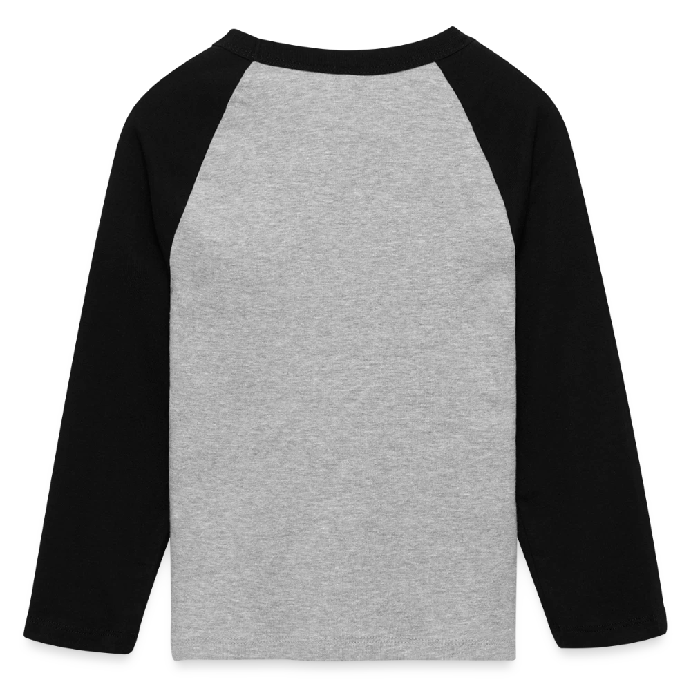 Rückansicht des bauchfreien Baseball-Shirts mit kontrastfarbenen Raglan-Ärmeln
