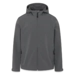 Recycelte Softshell-Jacke für Männer mit durchgehendem Reissverschluss und Kapuze
