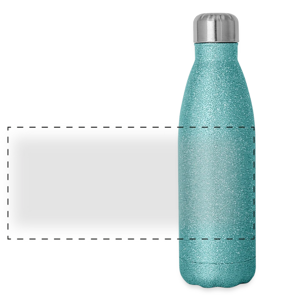 Panorama Isolierflasche 500 ml mit Glitzeroberfläche, Vorderansicht