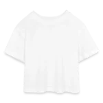 Kinder Cropped Jersey T-Shirt Vorderseite mit Rundhalsausschnitt