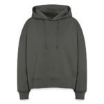 Stanley/Stella Nora Bio-Hoodie Frauen Boxy Fit Vorderansicht mit Kapuze