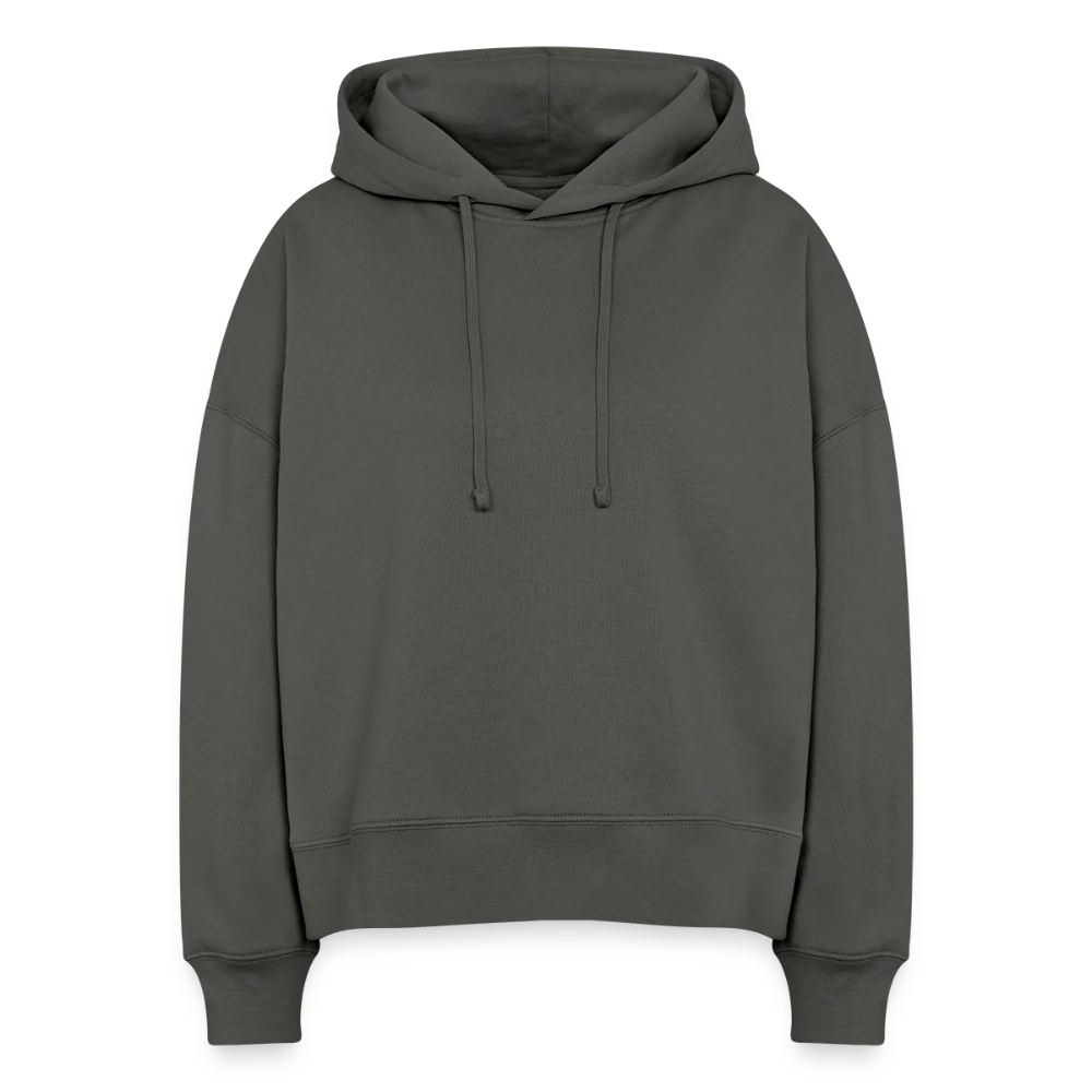 Stanley/Stella Nora Bio-Hoodie Frauen Boxy Fit Vorderansicht mit Kapuze