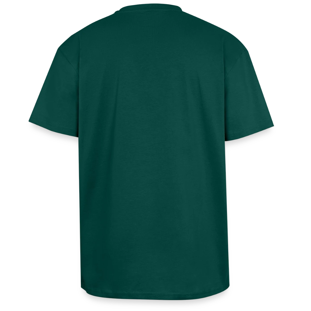 Rückansicht des Heavyweight Oversize T-Shirts mit gerade fallendem Korpus