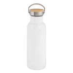 Seitenansicht der Thermosflasche mit Bambus-Schraubverschluss