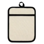 Topflappen 23x18 cm in Leinenoptik mit Druckfläche – Vorderansicht