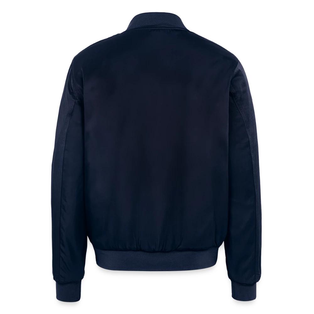 Bomberjacke Rückansicht aus recyceltem Polyester-Twill, ideale Druckfläche