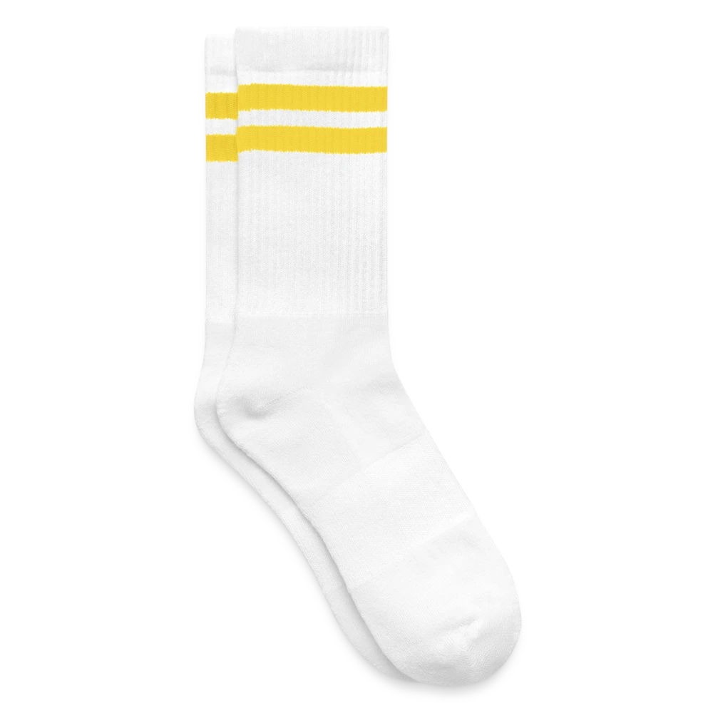 Tennissocken seitlich mit Streifenmuster am Bündchen