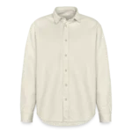 Relaxed Fit Unisex Organic Hemd von Stanley/Stella, Frontansicht mit Spitzkragen und Knopfleiste