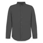 Männer Oxford Hemd von Stanley/Stella Vorderansicht mit Button-Down-Kragen und Frontleiste