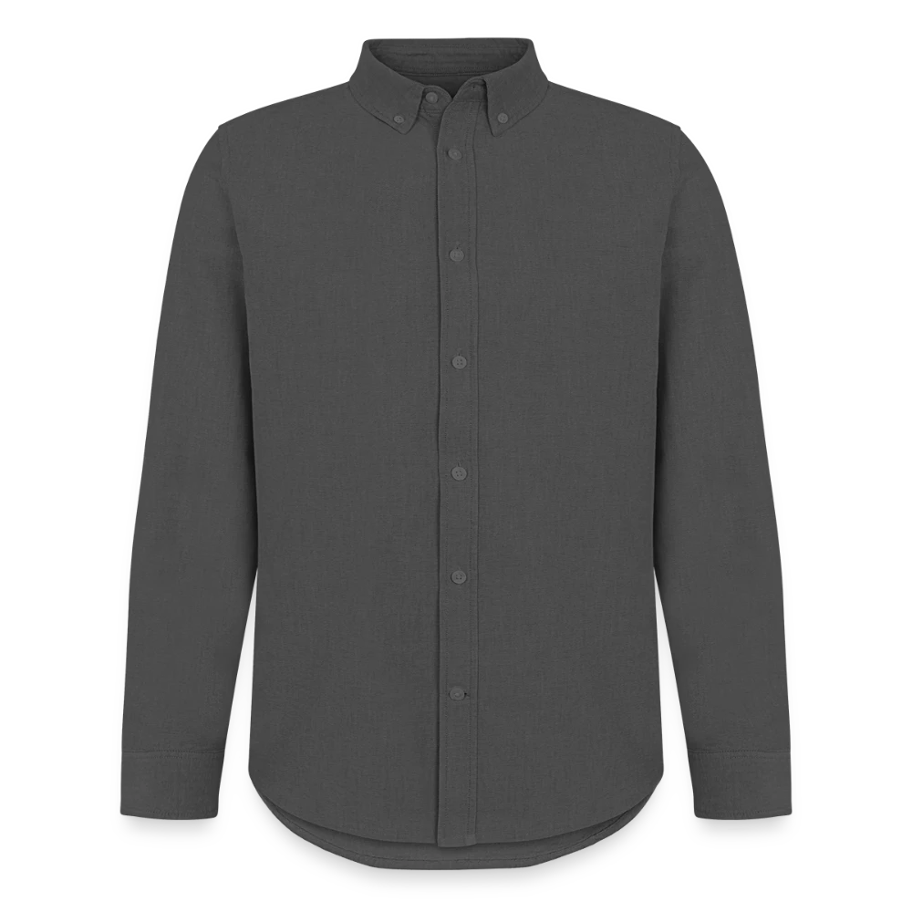 Männer Oxford Hemd von Stanley/Stella Vorderansicht mit Button-Down-Kragen und Frontleiste