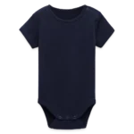 Organic Kurzarm-Babybody von Stanley/Stella in Frontansicht mit Druckknopfleiste