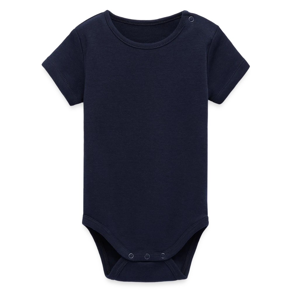 Organic Kurzarm-Babybody von Stanley/Stella in Frontansicht mit Druckknopfleiste