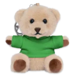Plüsch-Teddy Schlüsselanhänger von vorne mit bedrucktem Mini-T-Shirt