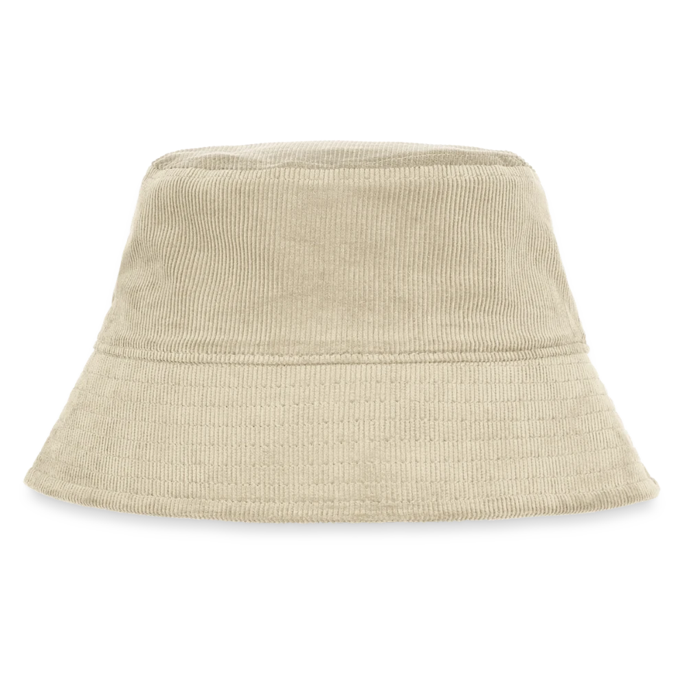 Bio Cord Bucket Hat in Frontansicht mit sichtbarer Rippenstruktur
