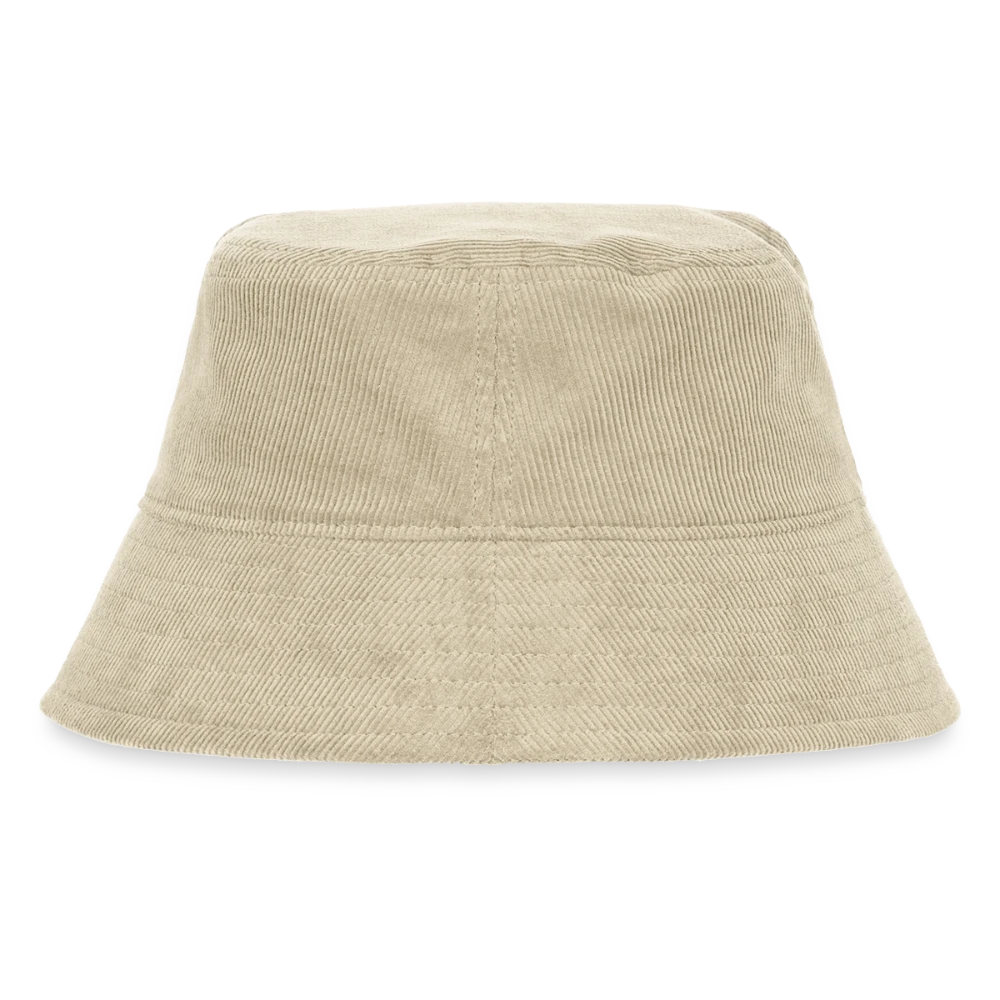 Rückseite des Cord Bucket Hats mit umlaufender Krempe