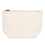 Canvas Reissverschluss-Täschchen Vorderseite mit Metallzipper
