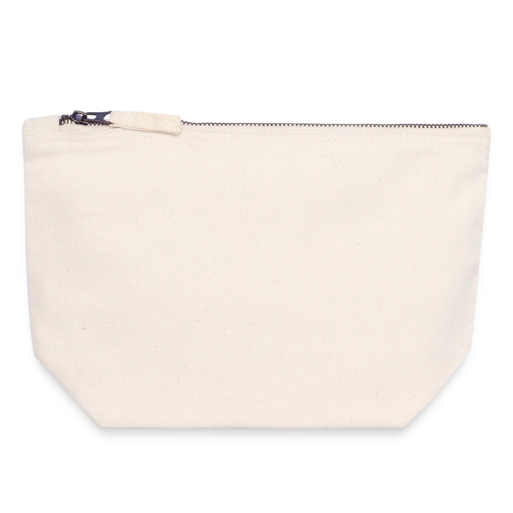 Canvas Reissverschluss-Täschchen Vorderseite mit Metallzipper