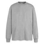 Oversized Langarmshirt aus Bio-Baumwolle, Vorderansicht mit Rundhalsausschnitt
