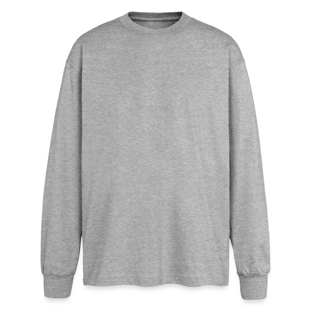 Oversized Langarmshirt aus Bio-Baumwolle, Vorderansicht mit Rundhalsausschnitt