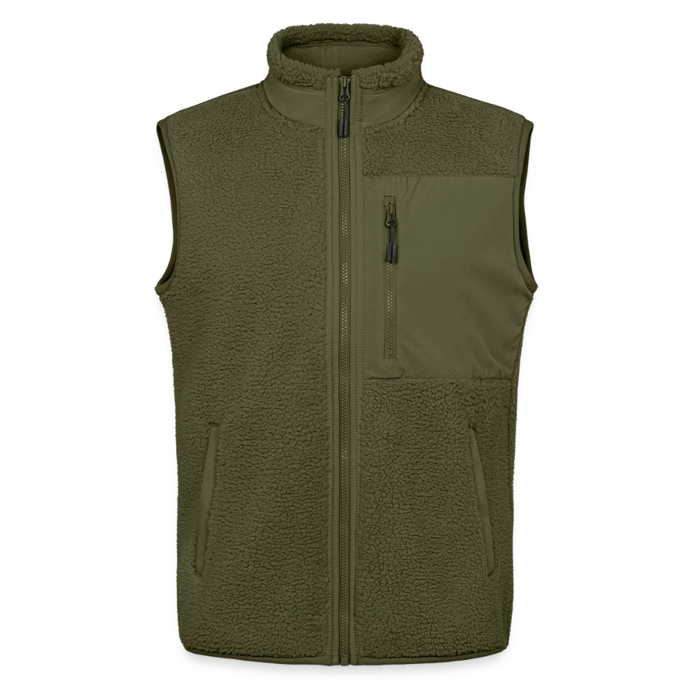 Unisex Sherpaweste LINER von Stanley/Stella in Frontansicht mit Reissverschluss und Paspeltaschen