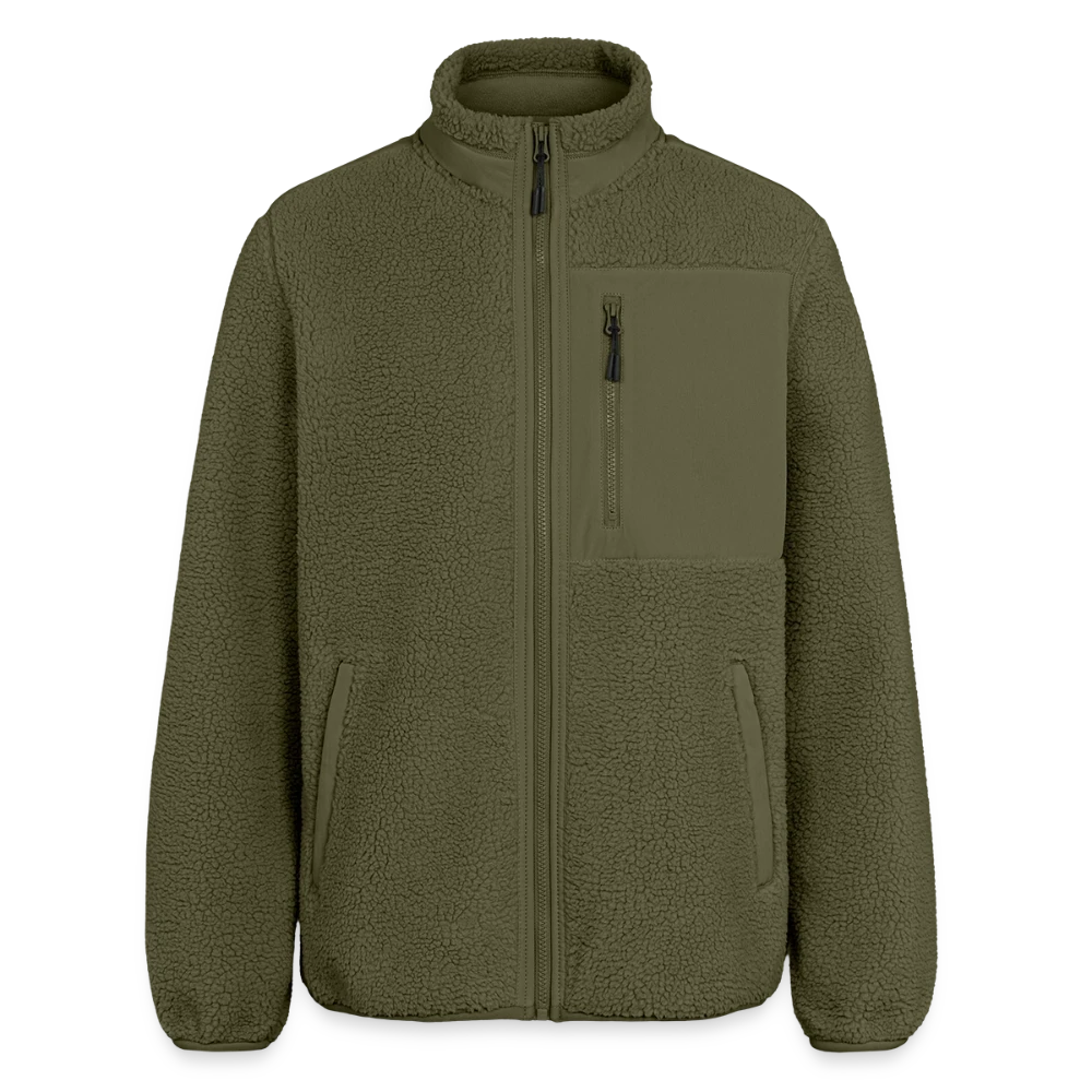 Stanley/Stella BROOKER Sherpajacke Vorderansicht mit Reissverschluss und Softshell-Paspeltaschen