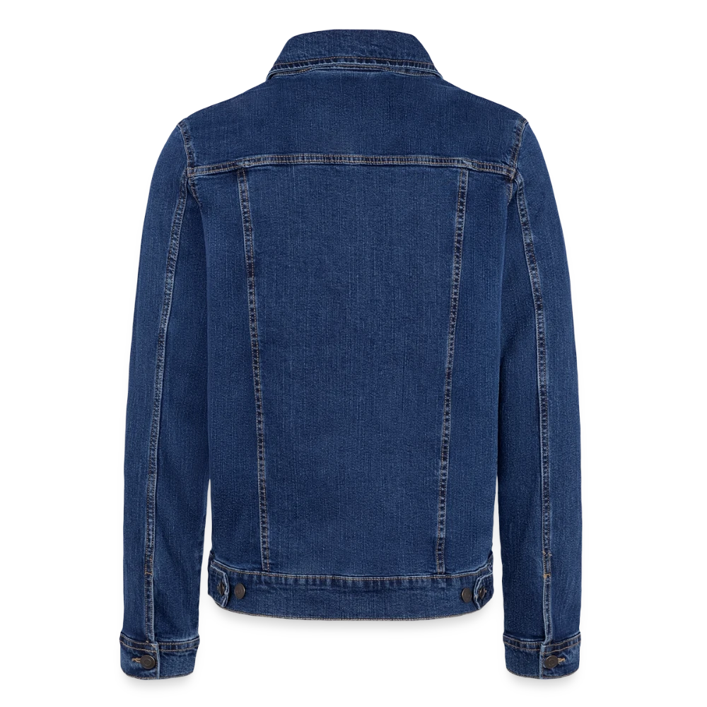 Unisex Jeansjacke Rückansicht mit klassischer Denim-Passe