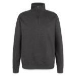 Quarter-Zip-Sweatshirt von vorne mit kurzem Reissverschluss am Kragen