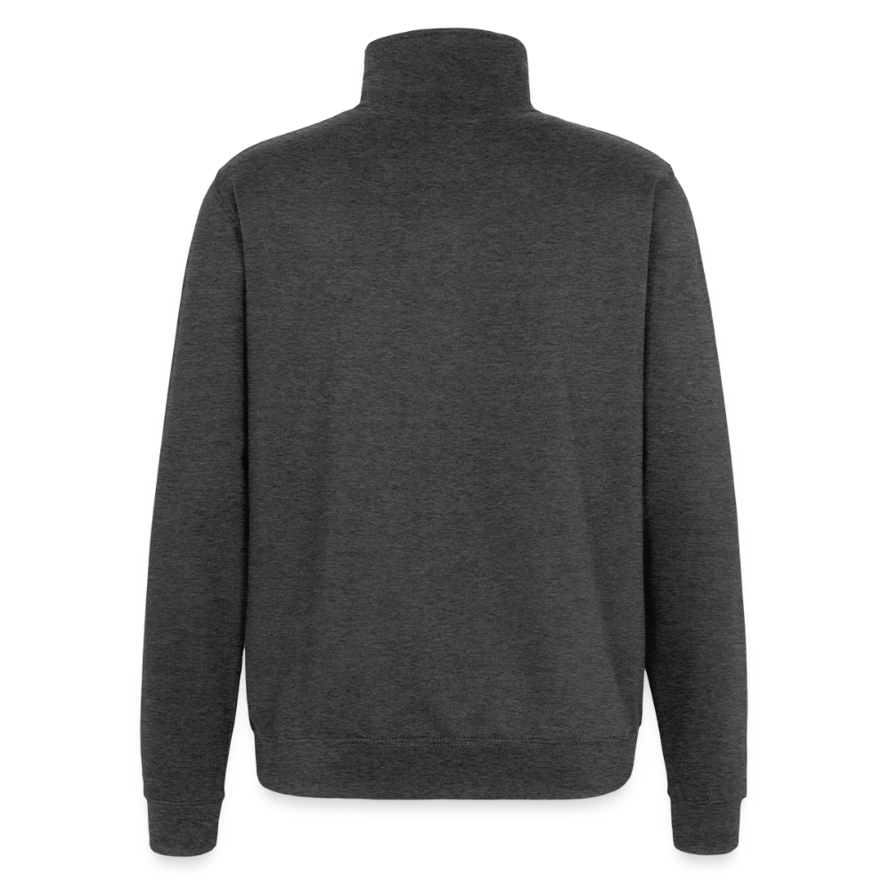Rückenansicht des Quarter-Zip-Sweatshirts mit gerader Passform