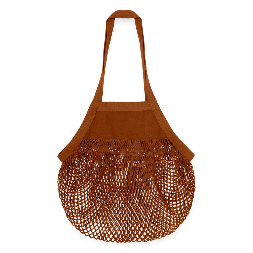 Organic Mesh-Einkaufstasche aus Bio-Baumwolle mit Baumwoll-Panel an der Vorderseite