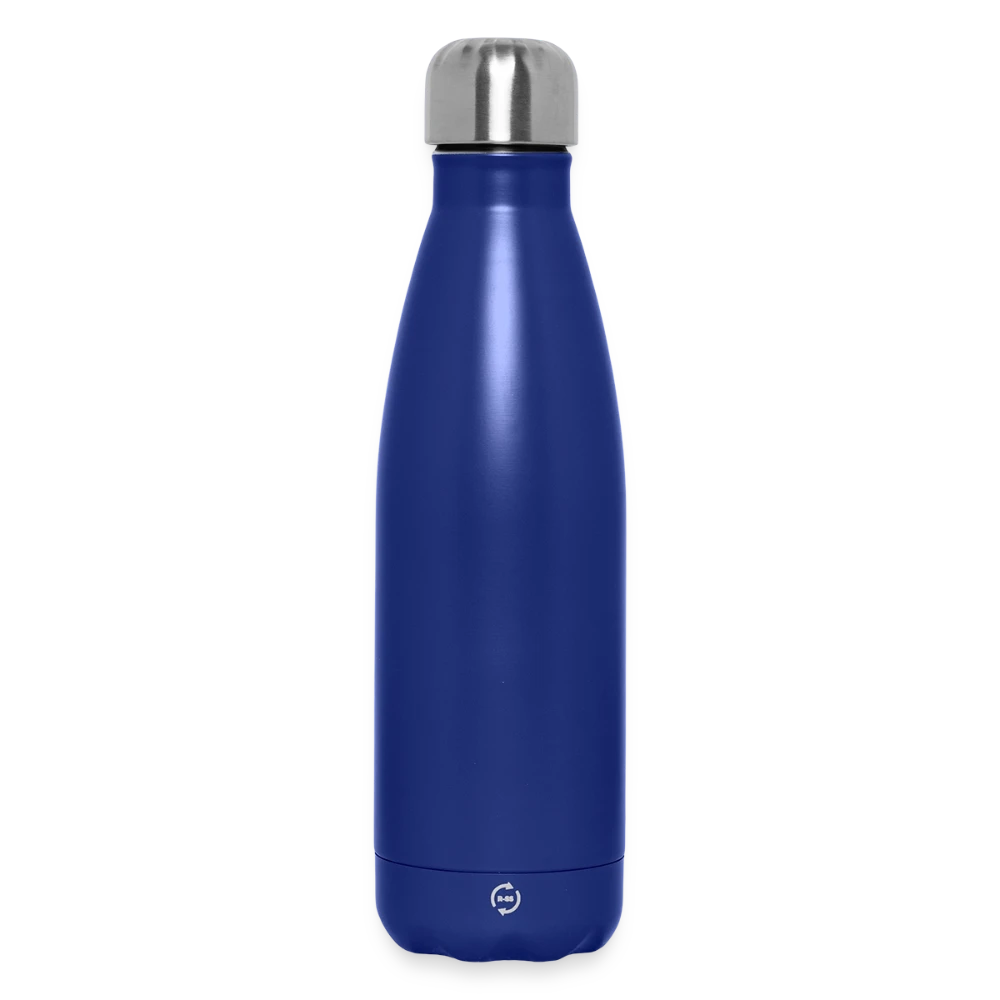 Thermosflasche 500 ml aus recyceltem Edelstahl, Vorderansicht mit Druckfläche