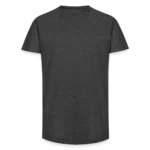 Long Fit Männer T-Shirt Frontansicht mit verlängertem Rumpf und schmalem Halsbündchen