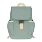 Kinder Rucksack aus recyceltem Polyester mit Überschlagklappe und Schnallenverschluss, Vorderansicht