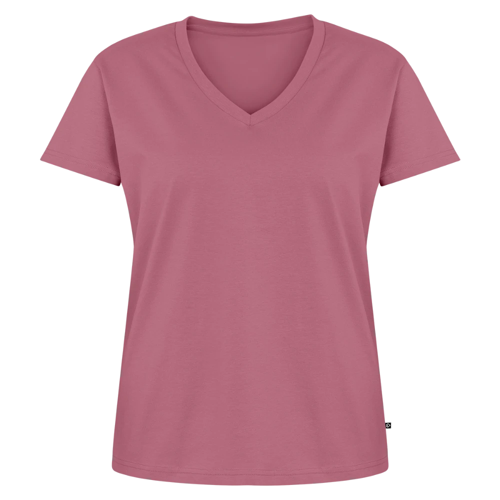 Frauen Bio T-Shirt mit V-Ausschnitt Vorderansicht